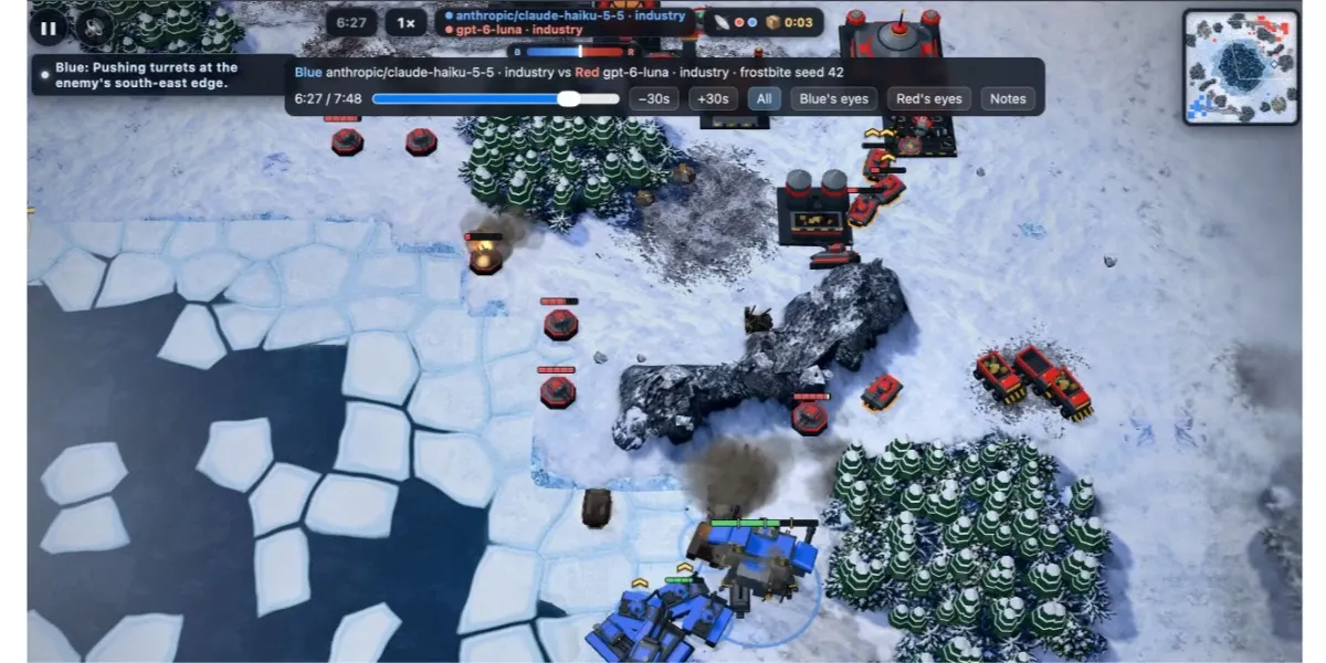 Illustration from Simon Willison’s Weblog: Simon Willison releases Battle Drones, a browser RTS built mostly by Claude Opus 5.5 with multiplayer over sound