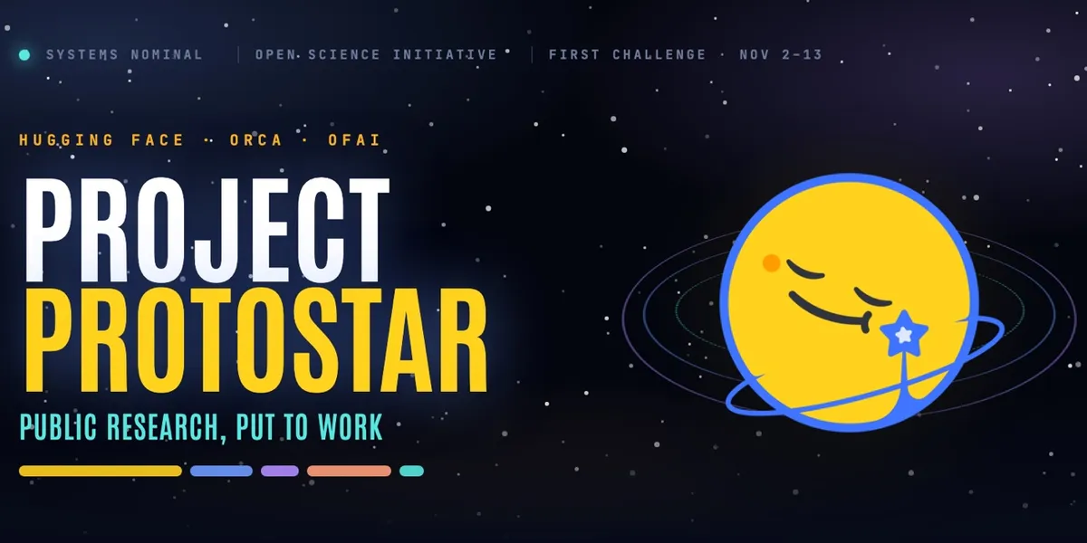 Illustration from Hugging Face: Hugging Face, five universities and research nonprofits launch Project ProtoStar to make publicly funded science AI-ready