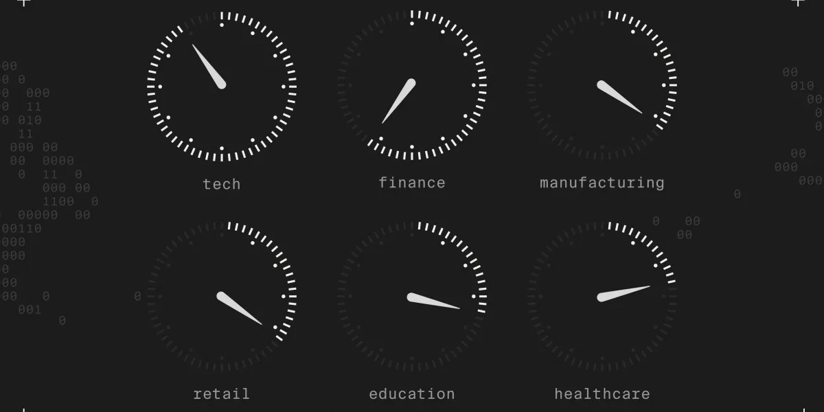 Illustration from MIT Technology Review: TripleTen survey finds finance workers far more likely than healthcare or education staff to be asked to use AI