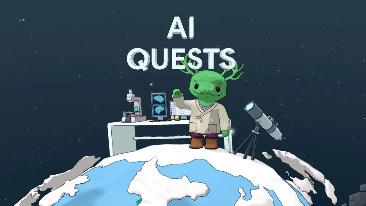 Illustration from Google: Google and Stanford launch Polar Peaks, an AI Quests game in which students map neurons
