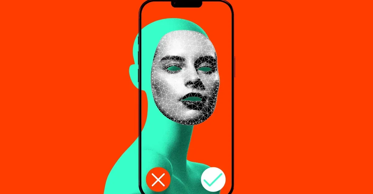 An illustration of AI on a dating app