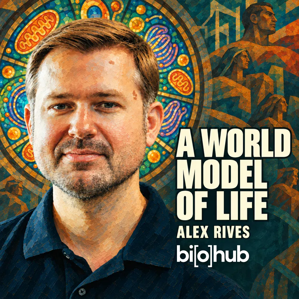 Illustration from The Cognitive Revolution: Biohub's Alex Rives says better measurement is the key to virtual cell models as the Virtual Biology Initiative grows to $1.8B